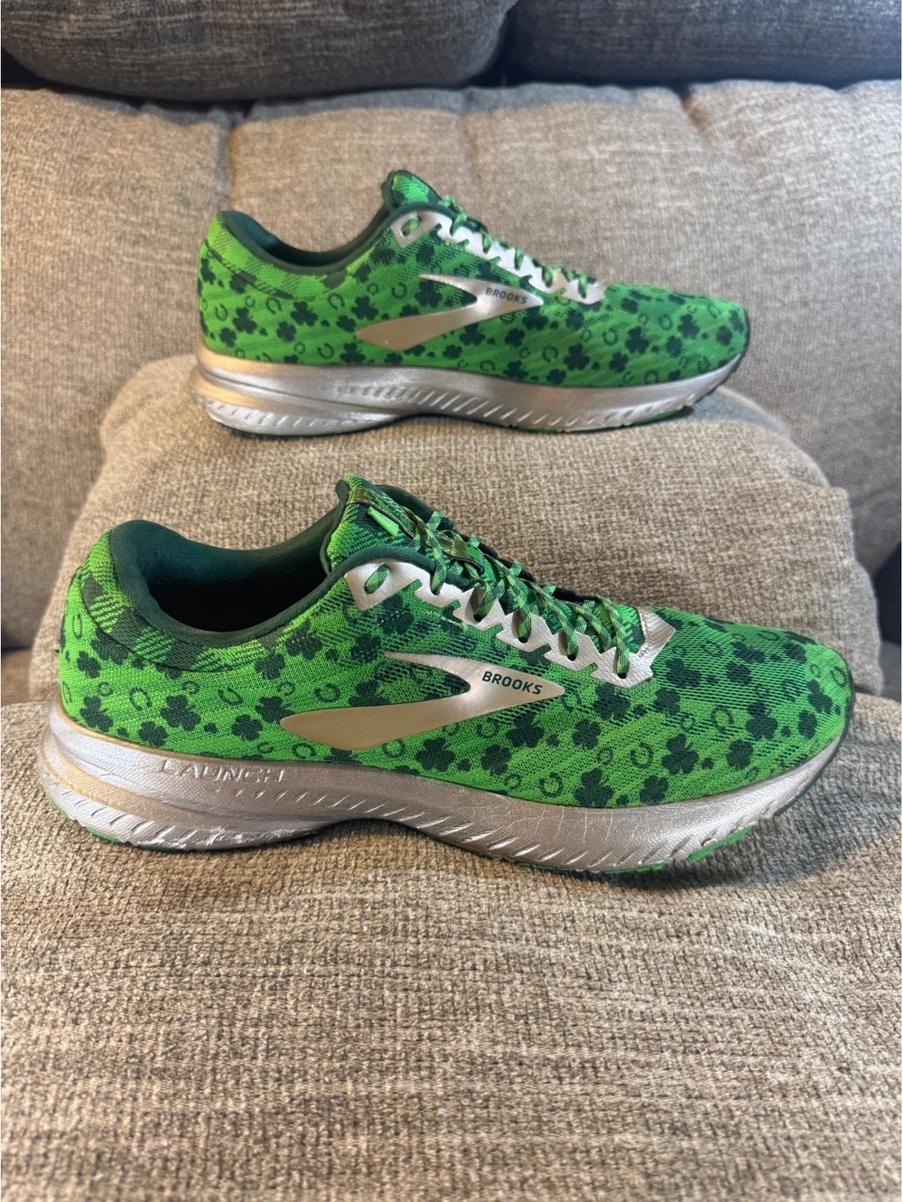 Brooks Launch 6 Run Lucky St. Patrick's Day Running Shoes Green Men's Size 11